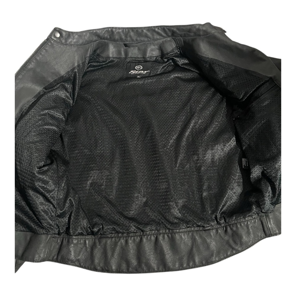 Star Yamaha Leather Motorcycle Jacket Men's X-Large w/ Liner Heavy Durable - Picture 10 of 10